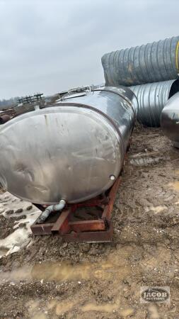 12FT X 67IN STAINLESS TANK ON FRAME
