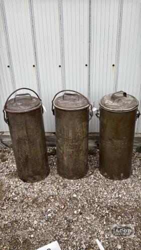 (3) CREAM CANS