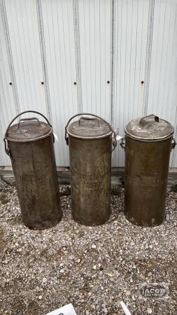 (3) CREAM CANS