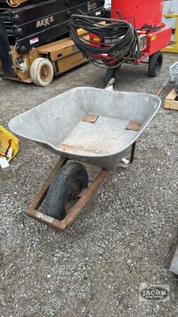 ALUMINUM WHEEL BARROW WITH REPAIRS