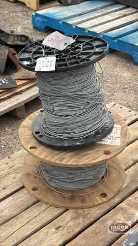 (2) PARTIAL SPOOLS OF ELECTRIC FENCE WIRE
