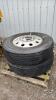 (2) CONTINENTAL 11R 24.5 TIRES ON ALUMINUM RIMS