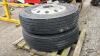 (2) CONTINENTAL 11R 24.5 TIRES ON ALUMINUM RIMS - 4