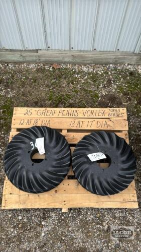 (25) GREAT PLAINS VORTEX TURBO BLADES