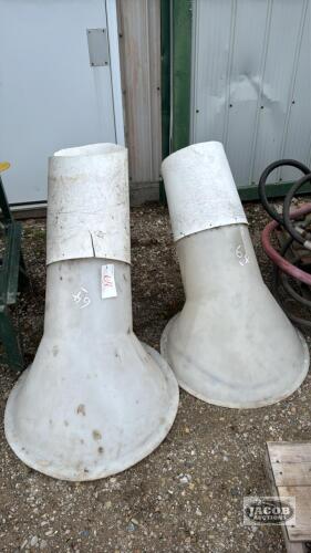 (2) POLY SILO CONES