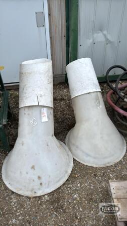 (2) POLY SILO CONES