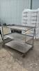 STAINLESS STEEL 3 SHELF CART WITH 4 SWIVEL CASTERS
