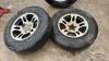 (3) 15IN TRAILER TIRES ON 5 BOLT RIMS - 2