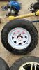(3) 15IN TRAILER TIRES ON 5 BOLT RIMS - 6