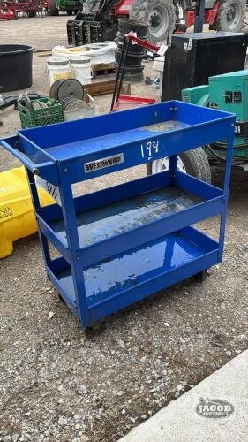 WESTWARD 3 SHELF SHOP CART