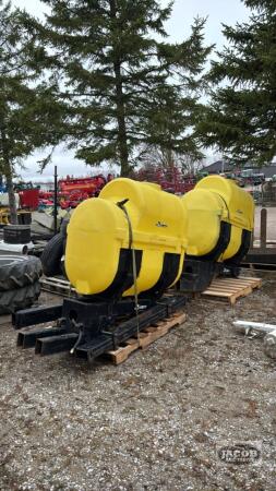 (2) DEMCO 200GAL SADDLE TANKS WITH MOUNTING FRAMES