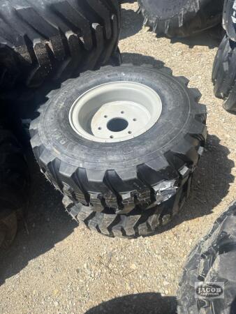 Unused BKt 27x10-12 tire on 6 bolt wheel x2