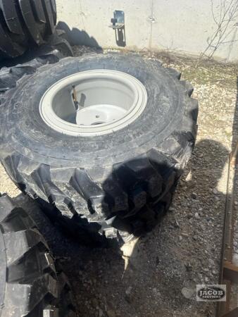 Unused BKt 27x10-12 tire on 6 bolt wheel x2