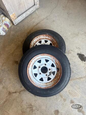 Pair of trailer wheels