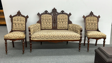 Victorian Settee & 2 Chairs