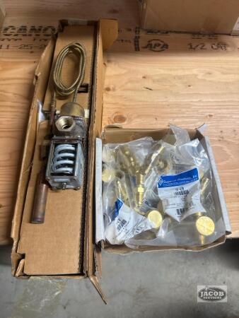 Brass fittings and thermostat