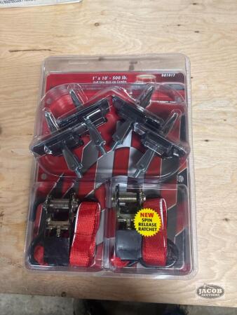 Two packages of ratchet straps
