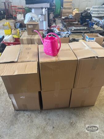 6 boxes of watering cans