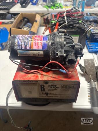 Battery charger utility pump