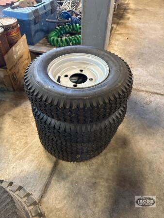 4 tires 4.80/4.00-8 tires on rims