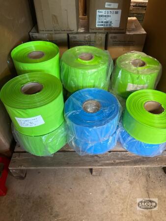 Skid lot of plastic rolls