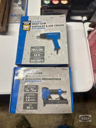 Air stapler, electric heat gun