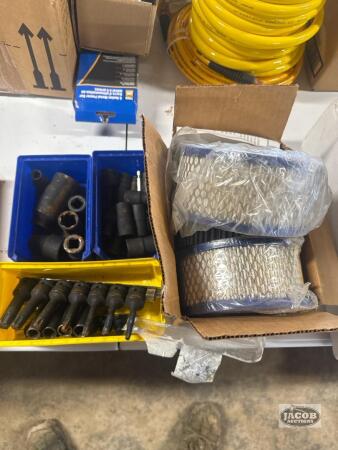 3 boxes of sockets and box of air filters