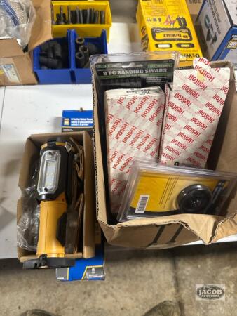 Box of misc , lights , power bar