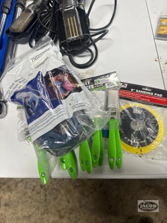 Paint mask , brushes , sander wheel