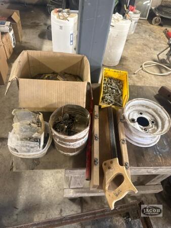 Lot of rim , screws , nails , bolts , tools