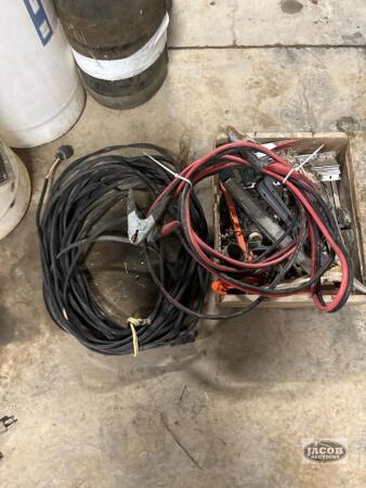 Box of misc , exstenson cord , booster cables