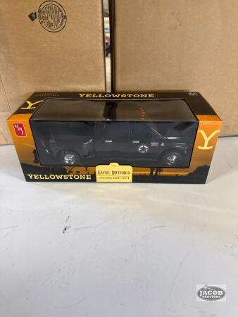 Yellow stone truck