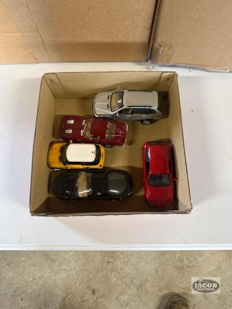 Box of toy cars
