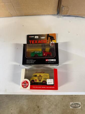 Two toy trucks