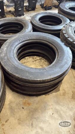 Unused 3 rib 6.00 -16 tire x2