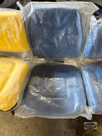 Unused blue suspension seat