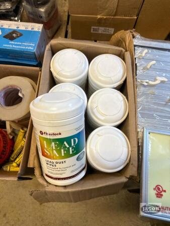 One box of six lead dust wipes