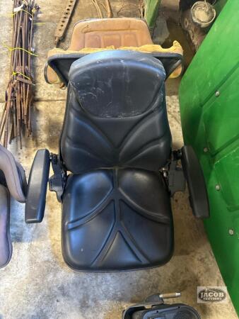 Black tractor seat