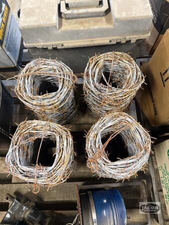 4 rolls of barb wire