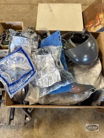 1 box assortment of safety shields and items