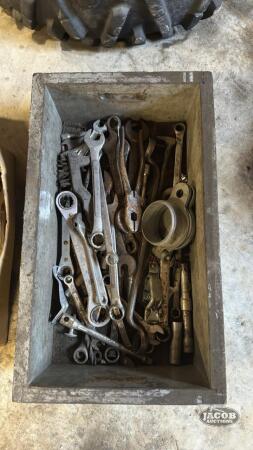 Box of assorted tools