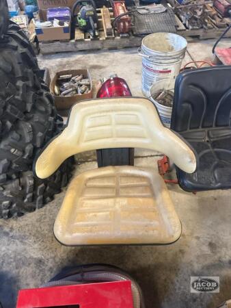 Yellow tractor seat
