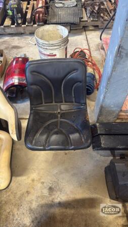 Black tractor seat