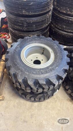 Unused BKt 27x10-12 tire on 6 bolt wheel x2