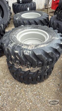 Unused Bkt 400/70-20 tire on 6 bolt wheel x2