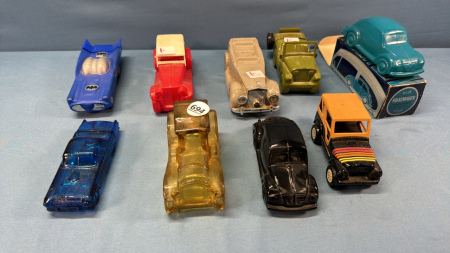 9 Avon Glass & Plastic Collector Cars