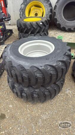 Unused 43x16.00-20 tires on 6 bolt rim x2