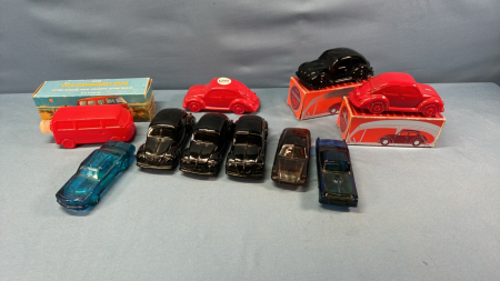 10 Avon Collectible Glass Cars