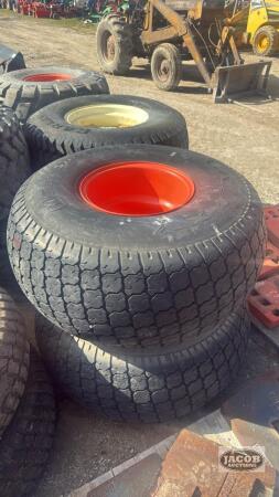 Pair of 41/18Lx16 tires on Kubota 6 bolt wheels