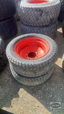 Pair of 305-521 tires on Kubota 8 bolt wheels